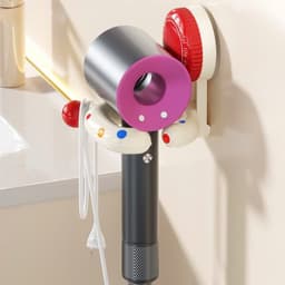 Giá treo máy sấy tóc gắn tường có hít chắc chắn. Kệ treo máy sấy nhà tắm chịu lực tốt - Majehome 7