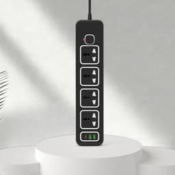 Ổ Cắm Điện USB Đa Năng Cao Cấp Chống Giật Dây Dài 4m Công suất 2500W, 2 Cổng Cắm USB Có Chốt An Toàn 6
