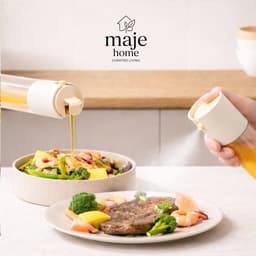 Chai xịt dầu ăn 2in1 thủy tinh cao cấp. Bình xịt và rót dầu ăn tiện lợi cho nhà bếp - Majehome 2