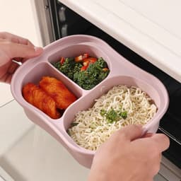 Hộp đựng cơm silicon 3 ngăn cap cấp có nắp đậy. Hộp bento văn phòng chia ngăn chịu nhiệt tốt an toàn sử dụng - Majehome 8