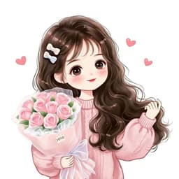 Hình in, hình ủi nhiệt Mẫu Cô Gái Chibi cực Dễ Thương ủi lên quần áo bằng bàn là tại nhà 3