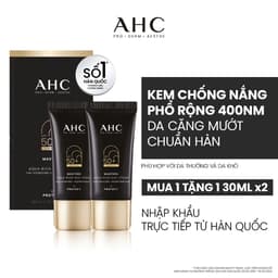 [ HÀNG CTY] Kem chống nắng AHC phổ rộng căng mướt da chuẩn Hàn Masters Aqua Rich Sun Cream 2