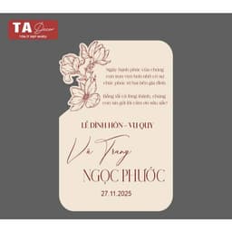 143 - bảng tên cô dâu chú rễ/ bảng chào khách/ bảng cảm ơn 2