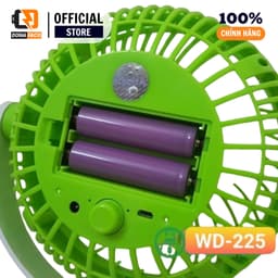 Quạt Sạc Mini WEIDASI WD-225 2400mAh pin rời, Quạt Kẹp Bàn, Kẹp Nôi, Xe Đẩy, Xoay 360°, Sạc USB Tiện Lợi 9