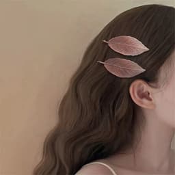 Kẹp Tóc Hình Lá Thêu Ren Màu Gradient Cao Cấp - Kẹp Tóc Nữ Phong Cách Tiểu Thư Thanh Lịch 3