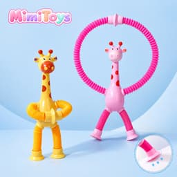 Set 4 Hươu Cao Cổ Lò Xo MimiToys Có Đèn LED - Đồ Chơi Kéo Giãn Vui Nhộn Cho Bé 4