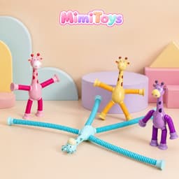 Set 4 Hươu Cao Cổ Lò Xo MimiToys Có Đèn LED - Đồ Chơi Kéo Giãn Vui Nhộn Cho Bé 5