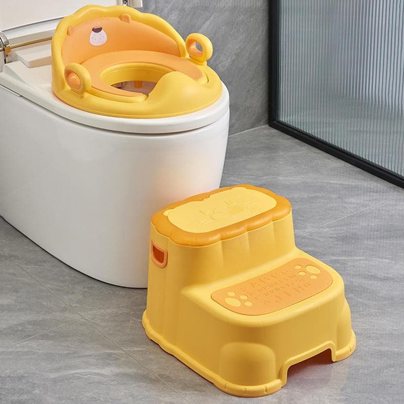 UNMEI- Bệ thu nhỏ bồn cầu cho bé ngồi trên toilet đi vệ sinh cao cấp, chống trơn trượt có tay nắm