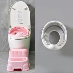 UNMEI- Bệ thu nhỏ bồn cầu cho bé ngồi trên toilet đi vệ sinh cao cấp, chống trơn trượt có tay nắm 6