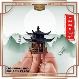 Mô hình chòi vuông in 3D - trang trí, deco tiểu cảnh, bán cạn, terrarium 3