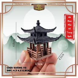 Mô hình chòi vuông in 3D - trang trí, deco tiểu cảnh, bán cạn, terrarium 2