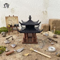 Mô hình chòi vuông in 3D - trang trí, deco tiểu cảnh, bán cạn, terrarium 4