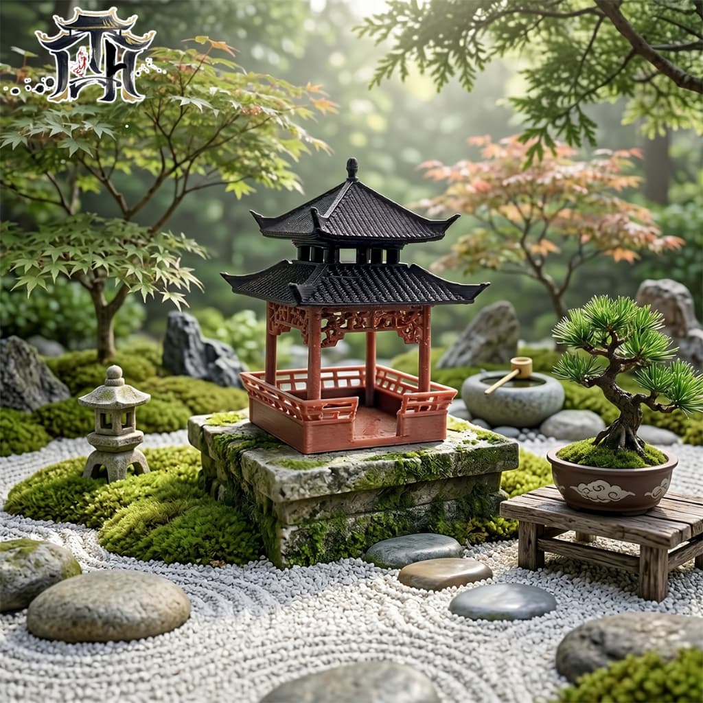 Mô hình thủy đình vuông in 3D - trang trí, deco tiểu cảnh, bán cạn, terrarium