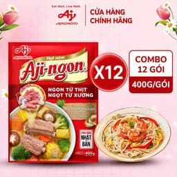 CHÍNH HÃNG FULL VAT Combo 12 gói Hạt Nêm Aji-ngon gói 400G 1