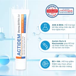 Gel Giảm Mụn Mờ Thâm Actidem Derma Extra Gel 18g 3