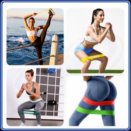 Dây Mini Band Cao Su Kháng Lực Aolikes A-3601 | Dây Miniband Tập Mông Đùi, Bộ 6 Dây Tặng Kèm Túi 8