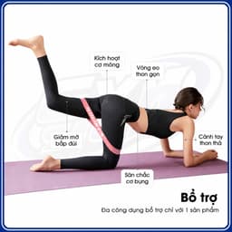 Dây Mini Band Cao Su Kháng Lực Aolikes A-3601 | Dây Miniband Tập Mông Đùi, Bộ 6 Dây Tặng Kèm Túi 6