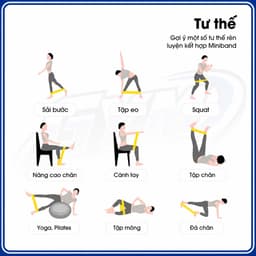 Dây Mini Band Cao Su Kháng Lực Aolikes A-3601 | Dây Miniband Tập Mông Đùi, Bộ 6 Dây Tặng Kèm Túi 7
