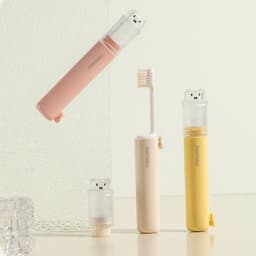Bàn chải đánh răng du lịch kèm hộp đựng kem đánh răng mini. Bàn chải răng du lịch nhỏ gọn tiện lợi - Majehome 2
