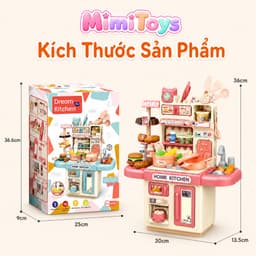 Bộ Đồ Chơi Nấu Ăn MimiToys 36 Chi Tiết - Nhà Bếp Mini Cho Bé Tập Làm Đầu Bếp 7
