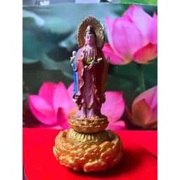 Tượng Phật quan âm bồ tát 3 mặt .in 3D . cao 27 cm. siêu nét. vẽ thủ công chi tiết 5