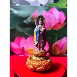 Tượng Phật quan âm bồ tát 3 mặt .in 3D . cao 27 cm. siêu nét. vẽ thủ công chi tiết 7