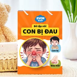 Thẻ phát triển kỹ năng giao tiếp EVON - Giúp Bé Tập Nói Sớm - Bé tập mách CON BỊ ĐAU 1