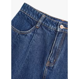[ẨN] Chân váy xòe chữ A dài qua gối GENVIET JEANS vải denim cạp cao năng động che bụng tôn dáng 9097 6