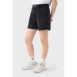 Quần short đùi nữ dáng A GENVIET JEANS cạp cap denim dáng suông xếp ly thời trang tôn dáng 9236 6