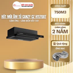 Hút mùi nhà bếp Canzy H1170AT, Hút mùi âm tủ , Inverter, Cảm biến vẫy tay, BH 2 năm 1