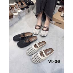 Sandal sục rọ lưới mũi tròn vintage quai chun thoáng khí Giày Sục Rọ Đan Phối Khuy Hàng Cao Cấp Full Hộp 5