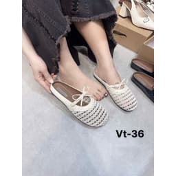 Sandal sục rọ lưới mũi tròn vintage quai chun thoáng khí Giày Sục Rọ Đan Phối Khuy Hàng Cao Cấp Full Hộp 4