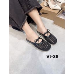 Sandal sục rọ lưới mũi tròn vintage quai chun thoáng khí Giày Sục Rọ Đan Phối Khuy Hàng Cao Cấp Full Hộp 3