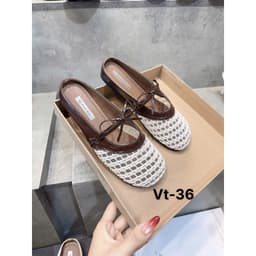 Sandal sục rọ lưới mũi tròn vintage quai chun thoáng khí Giày Sục Rọ Đan Phối Khuy Hàng Cao Cấp Full Hộp 7
