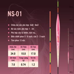 Phao Câu Đài Hồng Ngư Phao Nano NS Chuyên Câu Cá Diếc Cá Rô Cá Chép 1.2g - 2.5g 9