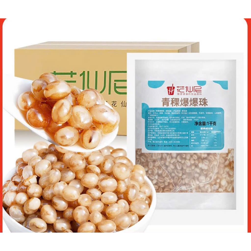 Hạt Nổ Yến Mạch (Trắng - Hồng- Lúa Mạch - Yến Mạch) 1000gr - Giòn Thơm Làm Topping Trà Sữa, Nguyên Liệu Pha Chế