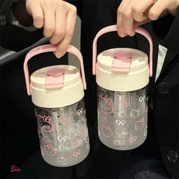 Bình Nước Hello Kitty 600ML Xinh Xắn Tiện Lợi 2
