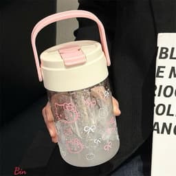 Bình Nước Hello Kitty 600ML Xinh Xắn Tiện Lợi 3