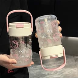 Bình Nước Hello Kitty 600ML Xinh Xắn Tiện Lợi 8