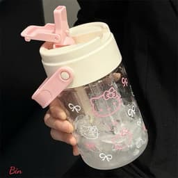 Bình Nước Hello Kitty 600ML Xinh Xắn Tiện Lợi 6
