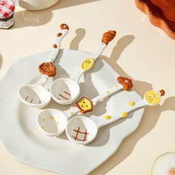 Thìa gốm sứ hình bánh mì dễ thương cao cấp. Muỗng ăn tráng men an toàn, decor bếp xinh xắn - Majehome 4