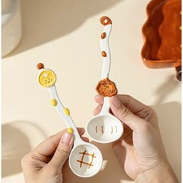 Thìa gốm sứ hình bánh mì dễ thương cao cấp. Muỗng ăn tráng men an toàn, decor bếp xinh xắn - Majehome 5