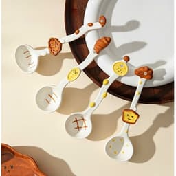 Thìa gốm sứ hình bánh mì dễ thương cao cấp. Muỗng ăn tráng men an toàn, decor bếp xinh xắn - Majehome 8