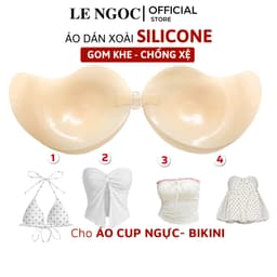 Miếng Dán Ngực Silicon Hình Quả Xoài Siêu Mỏng Tàng Hình Móc Cài Trước Tạo Khe Nâng Ngực Lê Ngọc 451 1