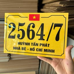Biển số nhà in theo yêu cầu - Chất liệu MICA, FORMEX - Nhiều kích thước, Tặng keo dán 4