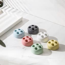 Giá để bàn chải đánh răng bằng gốm 4 ngăn cao cấp. Kệ đựng bàn chải thiết kế tối giản decor phòng tắm - Majehome 2