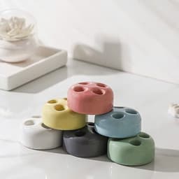 Giá để bàn chải đánh răng bằng gốm 4 ngăn cao cấp. Kệ đựng bàn chải thiết kế tối giản decor phòng tắm - Majehome 7