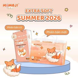 (TRỢ GIÁ) Bỉm Quần/Dán MOMOJI EXTRA SOFT đủ size NB64/S60/M56/L54/XL50/XXL48 full size. 3
