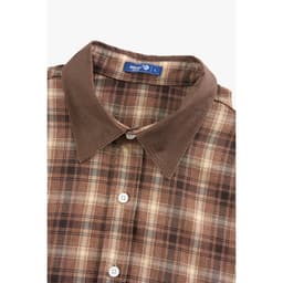 Áo sơ mi nam cộc tay kẻ caro GENVIET JEANS chất thô thoảng mát form suông túi hai bên 9191 4