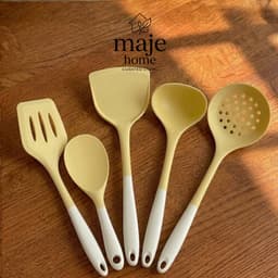 Bộ 5 món dụng cụ nấu ăn silicon cao cấp. Muỗng xẻng chịu nhiệt an toàn cho nhà bếp - Majehome 1